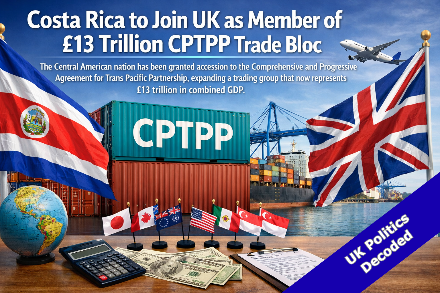 Costa Rica joins the CPTPP trade bloc alongside the UK May 2026
