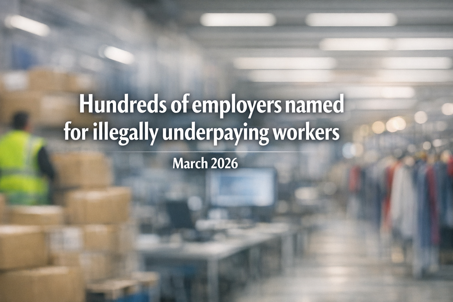 Hundreds of employers named for illegally underpaying workers March 2026