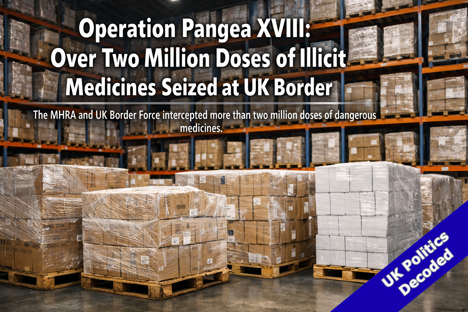 MHRA and UK Border Force Operation Pangea XVIII medicines seizure May 2026