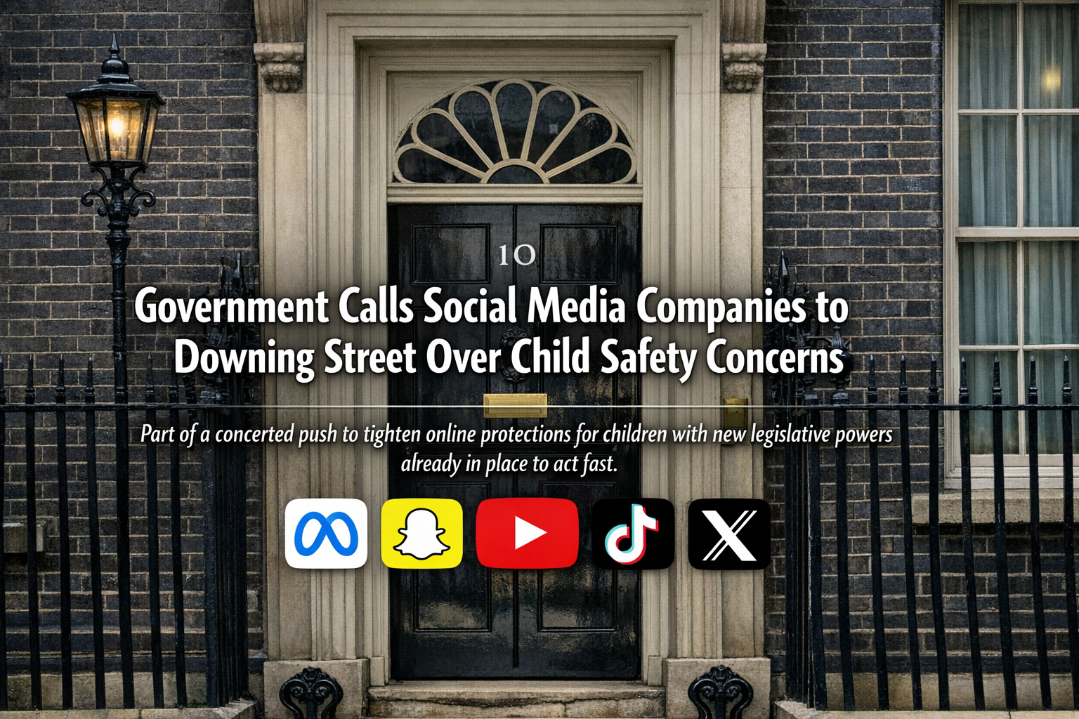Social media platforms and Downing Street, children's online safety meeting April 2026