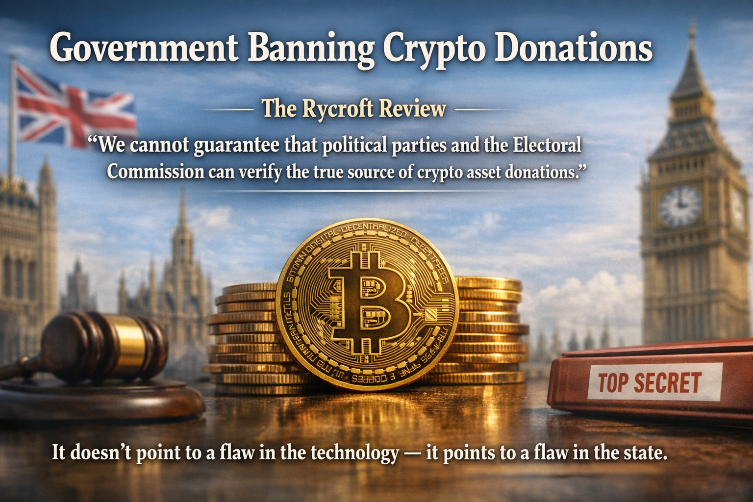 UK crypto donation ban and VPN debate - institutional capability March 2026