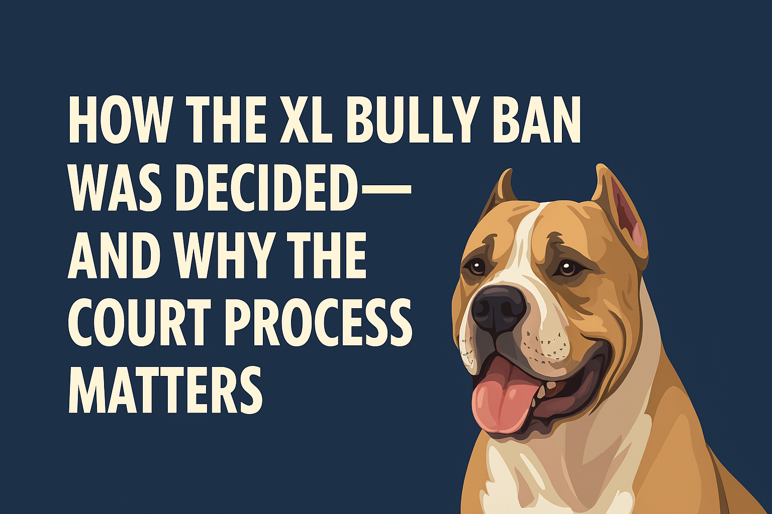 XL Bully ban court process, analysis of how legal decisions are made on breed specific legislation