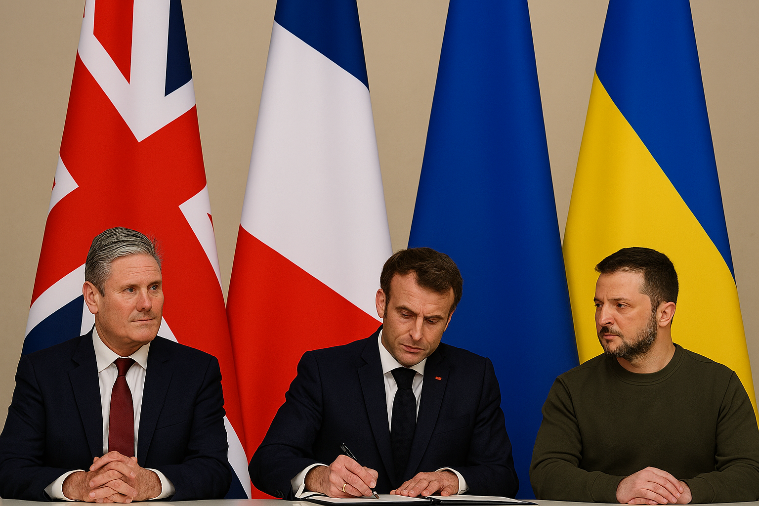 UK-France-Ukraine Declaration of Intent for Multinational Force - historic defence cooperation