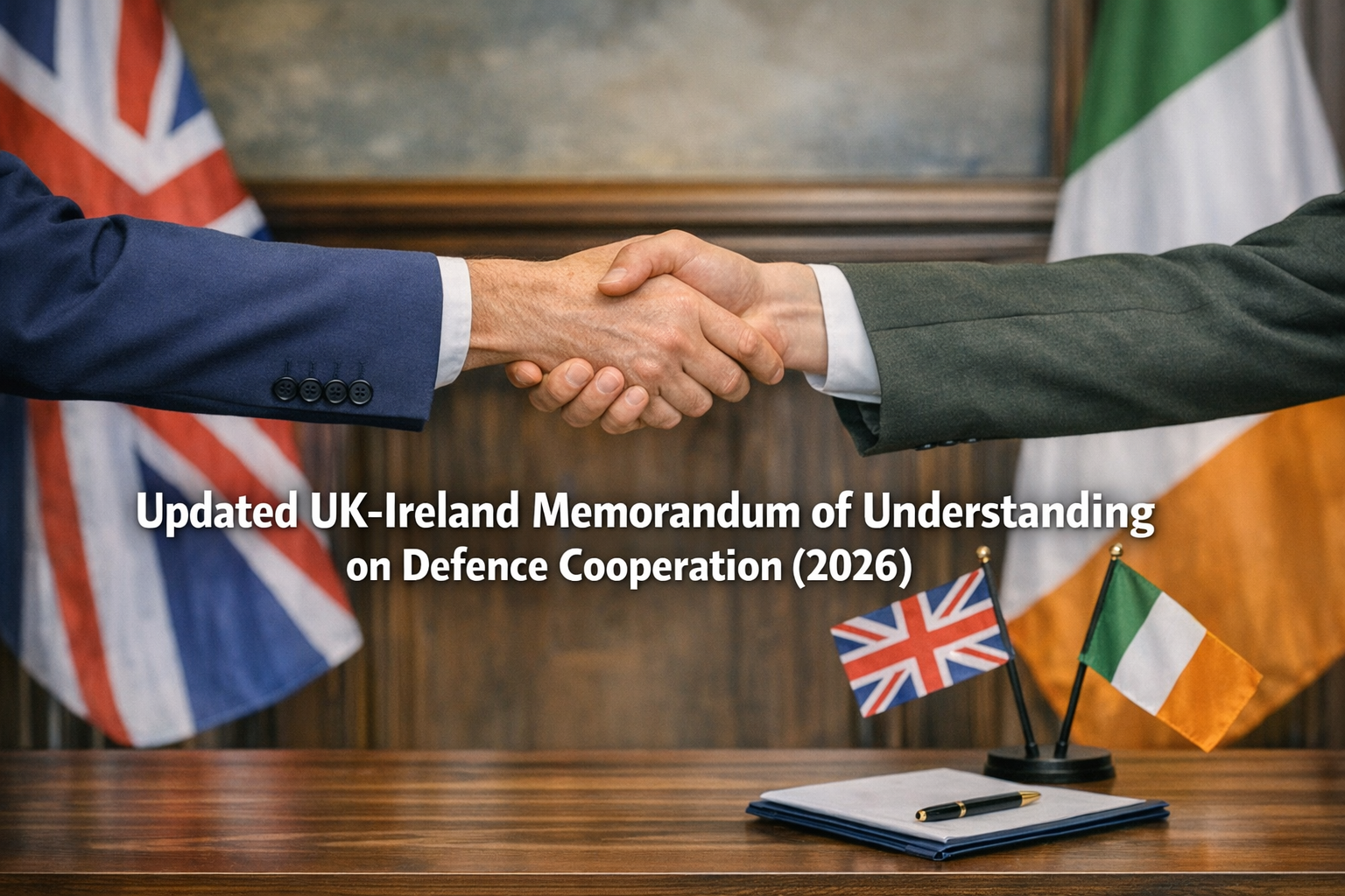 UK and Ireland defence cooperation agreement signing