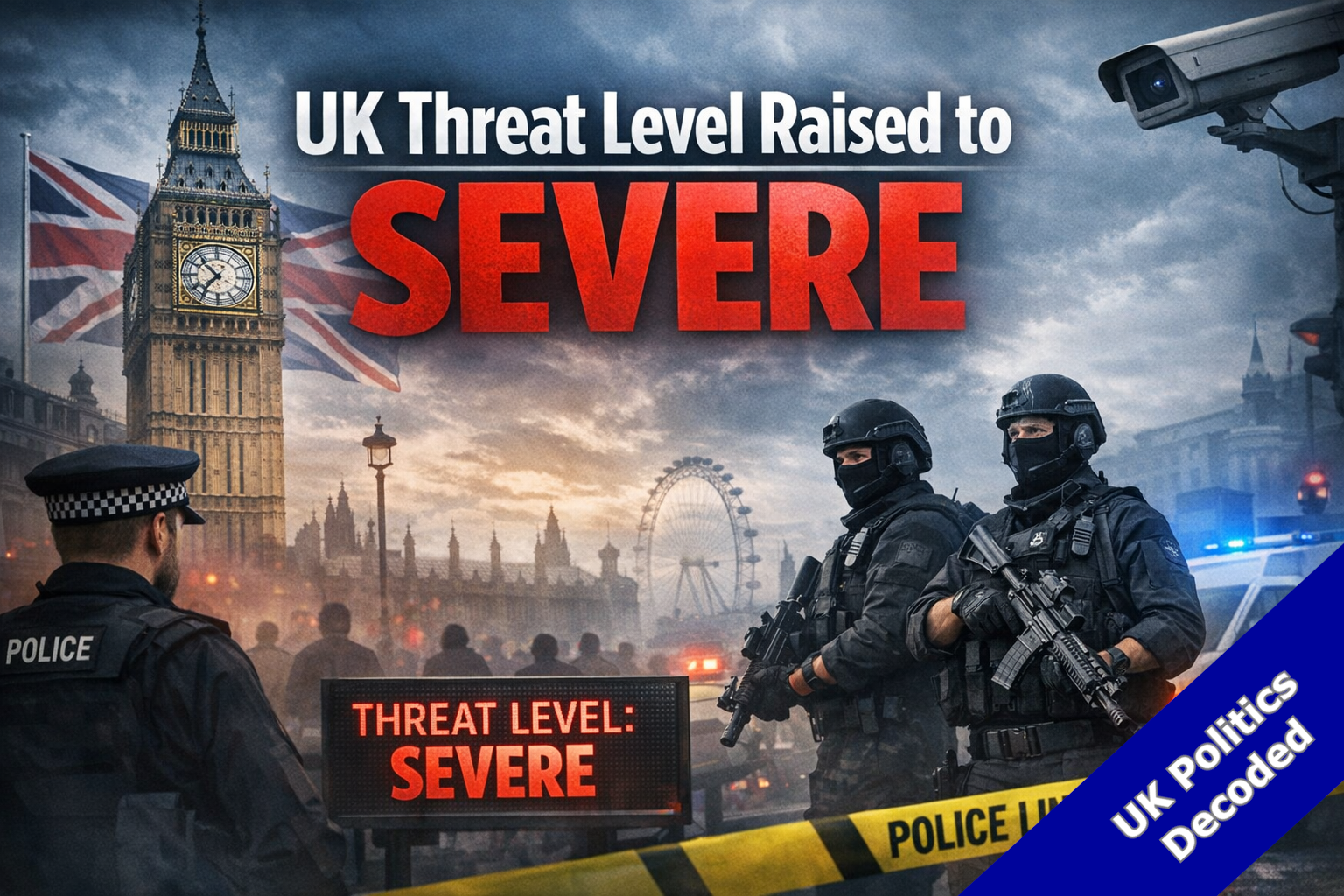 UK National Threat Level raised to SEVERE, May 2026