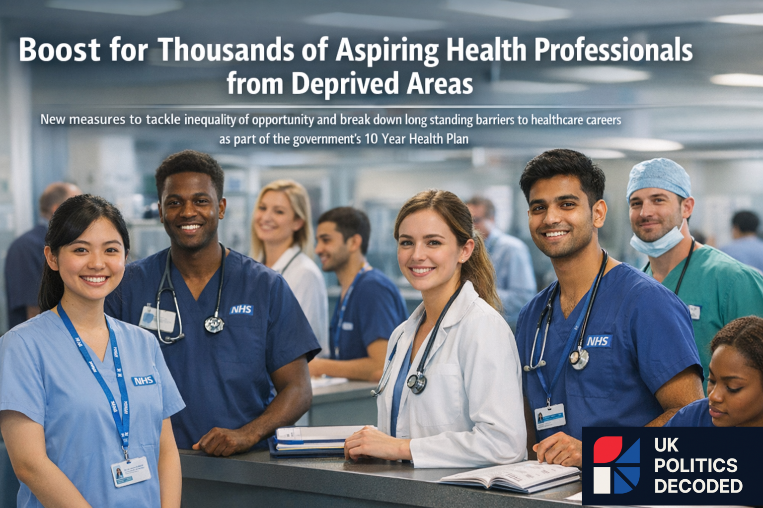 NHS healthcare careers boost nursing apprenticeships and medicine access courses for young people from deprived areas